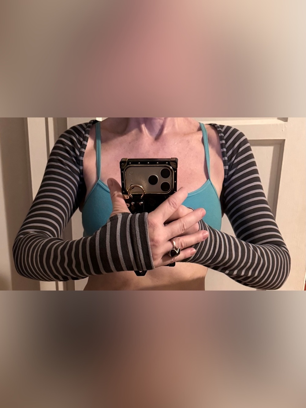 Unity World Wear Striped Black & Gray Kids Long-Sleeve Bolero